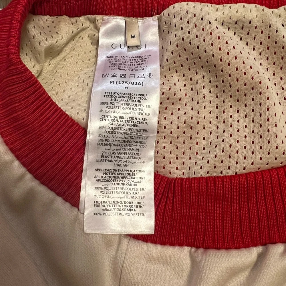 Gucci Red and White Athletic Shorts